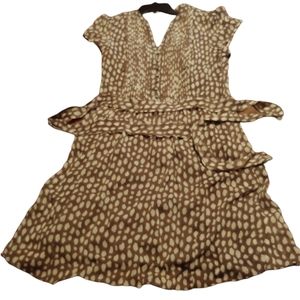 MSK Size 12 Brown and White Dress